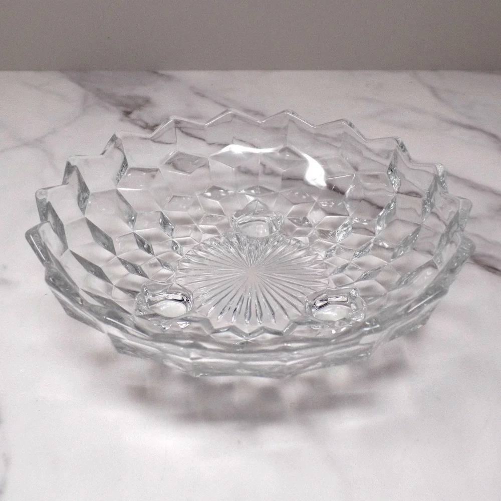Vintage Fostoria American Clear (2056) Three-toed Bon Bon (137)